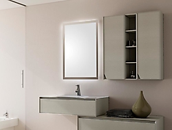 mobile bagno laccato grigio