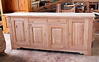 credenza in rovere grezza