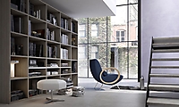 libreria rovere grigio