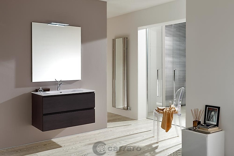 bagno sospeso in rovere grigio