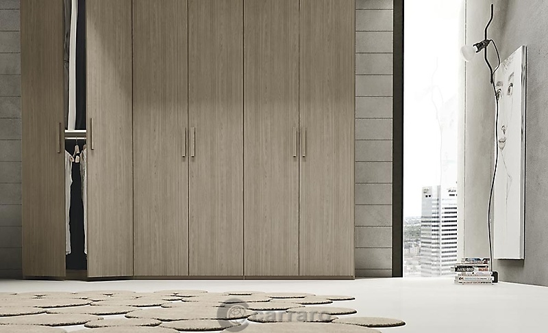 armadio battente rovere grigio